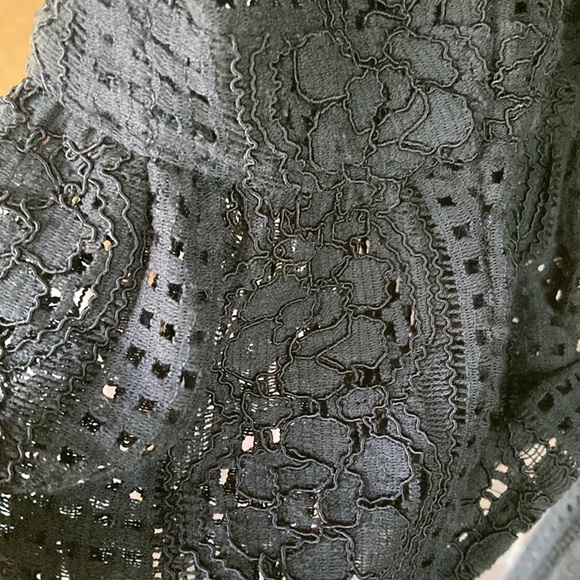 VENUS black lace peplum top size 10 - Picture 2 of 7